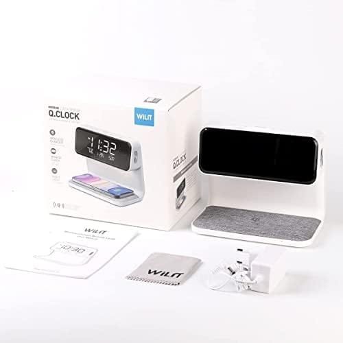 Lampă de noptieră WILIT 10 W cu funcție de încărcare, lumină de trezire, ceas de alarmă - imagine 7