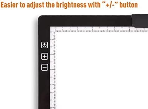 Placă de iluminat LED A4 reîncărcabilă – 6 niveluri de luminozitate, suporturi integrate ajustabile, iluminare uniformă pentru desen, decupaj vinil, pictură cu diamante - imagine 7