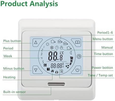 Wengart - Termostat de cameră programabil - imagine 8