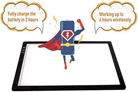 Placă de iluminat LED A4 reîncărcabilă – 6 niveluri de luminozitate, suporturi integrate ajustabile, iluminare uniformă pentru desen, decupaj vinil, pictură cu diamante - imagine 2