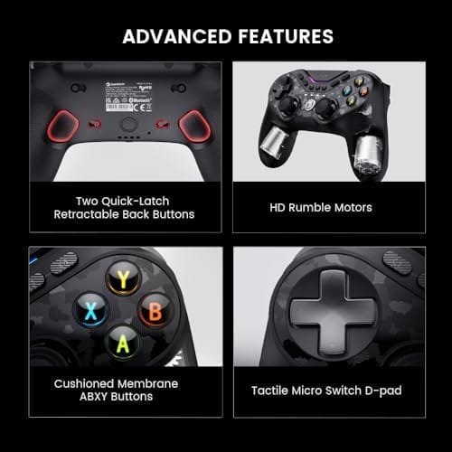 Wireless Controller GameSir T3 Tarantula Pro (black) - imagine 6