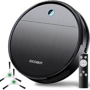 Aspirator robot EICOBOT, 2300 Pa putere de aspirație, fără încurcături, design subțire și silențios, autonomie 120 minute – ideal pentru covoare joase, păr de animale, praf și murdărie