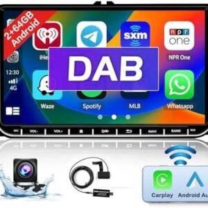 Sistem Multimedia Android 2+64GB pentru VW / Skoda / Seat – Ecran 9” Touch, Navigație GPS, Wireless CarPlay, Cameră Marșarier, Bluetooth, WiFi, HiFi, SWC, DAB+