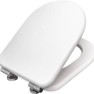 Capac WC KAN Malmö D-Shape – cu închidere lentă și sistem QuickRelease, formă D, material MDF, rezistență până la 175 kg