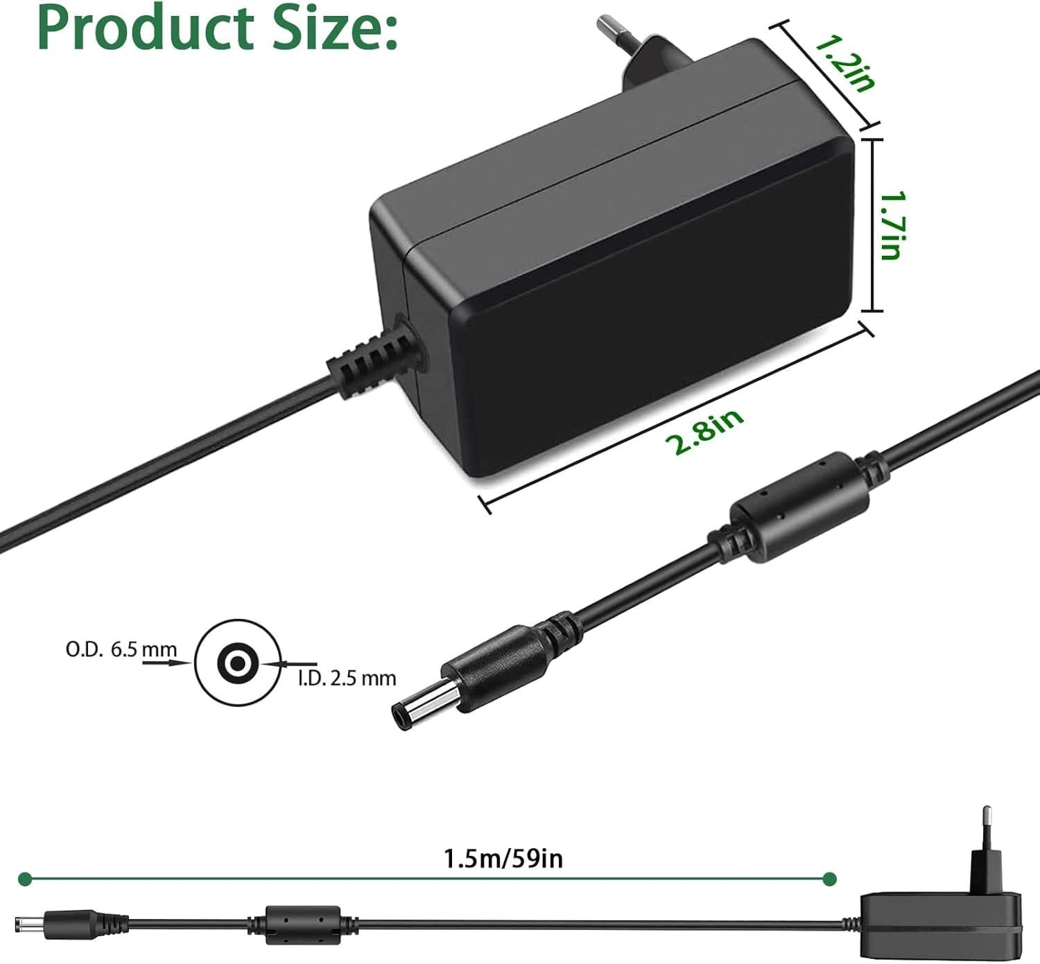 Alimentator de 30W pentru Echo Show 8, Echo Show 15, Echo Show 10, Echo Generațiile 3 și 4, 18v 1.67A - imagine 7