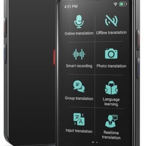 Traducător vocal Ubetter – 139 limbi online & 17 offline, ecran mare de 5.0", autonomie extinsă, ideal pentru călătorii și afaceri