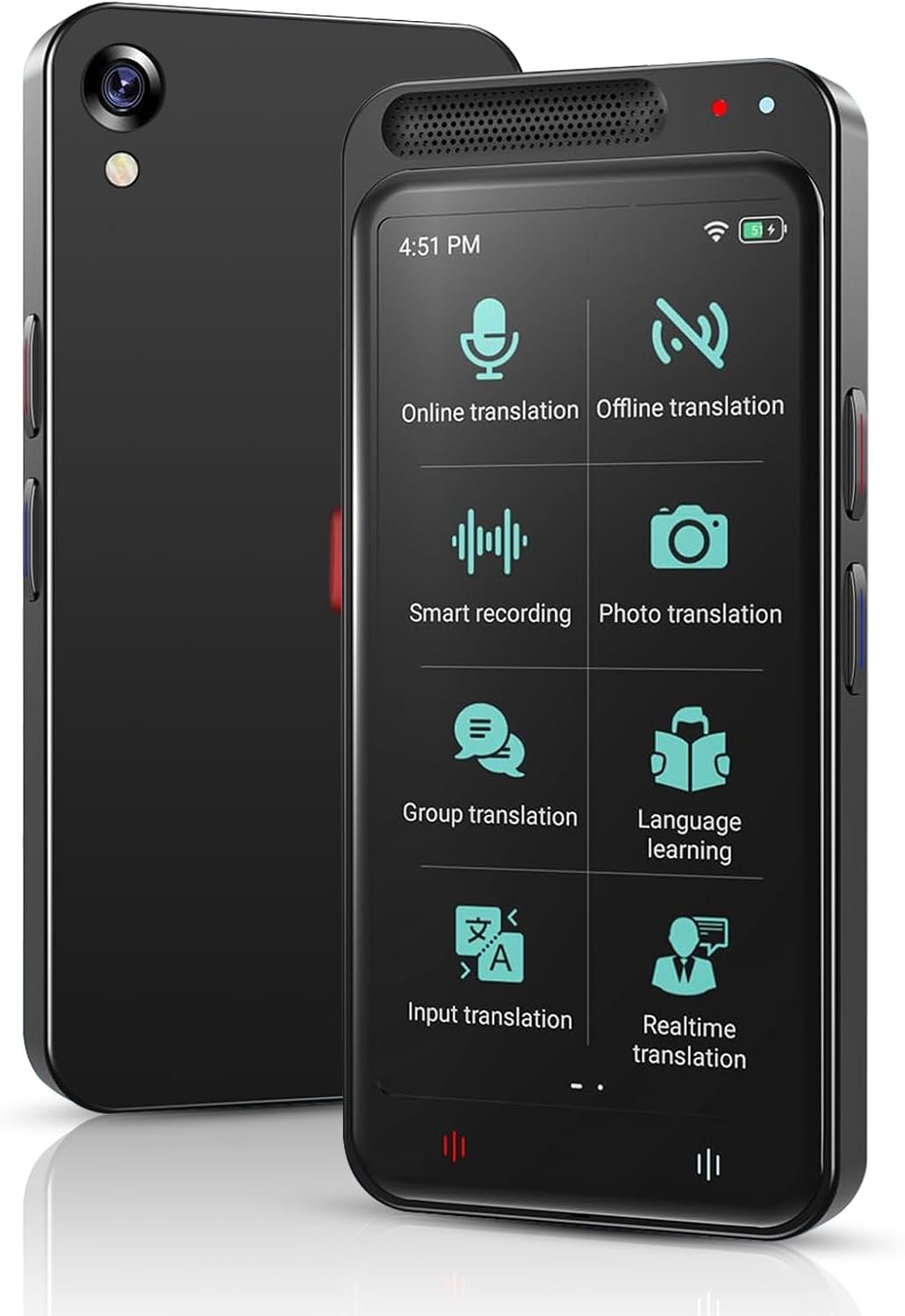 Traducător vocal Ubetter – 139 limbi online & 17 offline, ecran mare de 5.0", autonomie extinsă, ideal pentru călătorii și afaceri