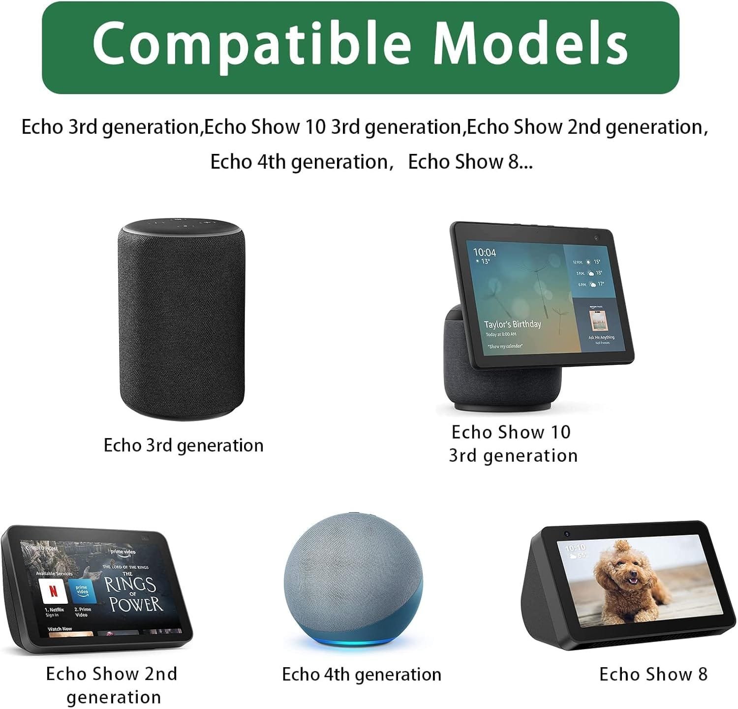 Alimentator de 30W pentru Echo Show 8, Echo Show 15, Echo Show 10, Echo Generațiile 3 și 4, 18v 1.67A - imagine 4