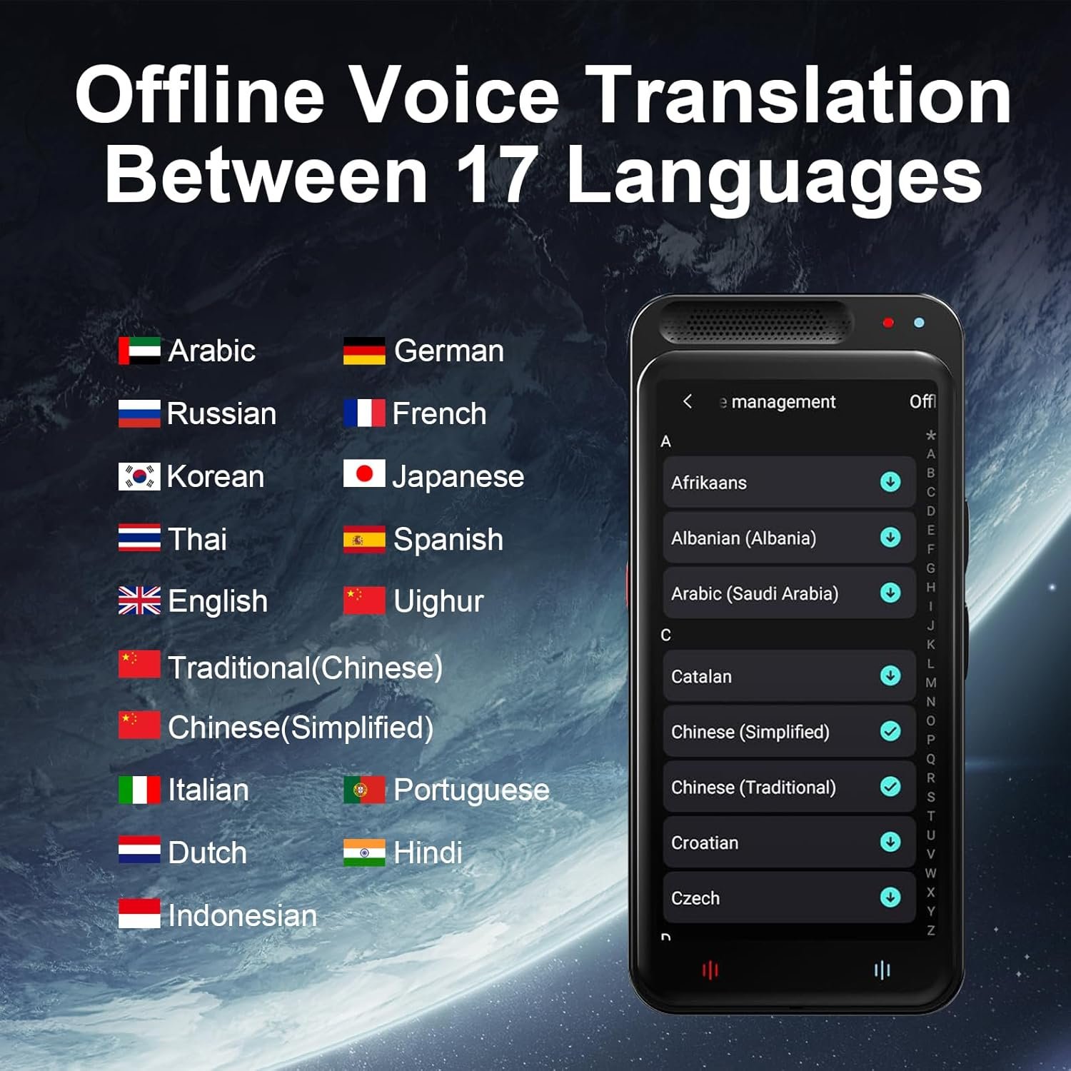Traducător vocal Ubetter – 139 limbi online & 17 offline, ecran mare de 5.0", autonomie extinsă, ideal pentru călătorii și afaceri - imagine 5