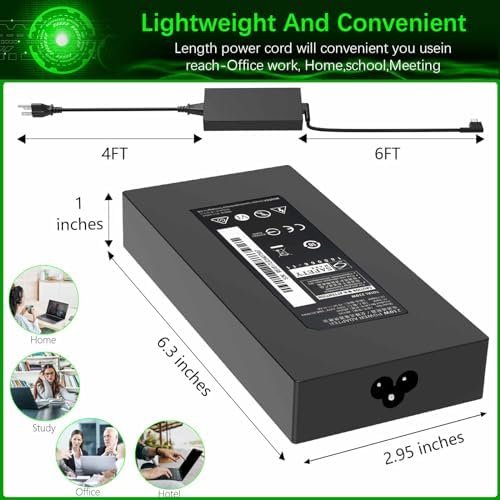Încărcător pentru Razer Blade 14 15, Razer Blade Pro 17 - 230 W - RTX2070 RTX2080 RTX3060 RTX3070Ti RTX3080 RC30-024801 RZ09-0369 RZ00230W - imagine 4
