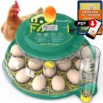 Dural’s DX5® – Incubator automat pentru ouă, certificat FCC & CE, cu întoarcere automată a ouălor și control al umidităţii – capacitate până la 18 ouă (găini, prepeliţe, raţe)