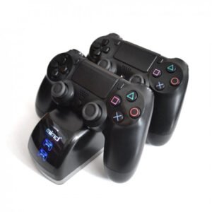 Stație dublă de încărcare pentru controller PS4 MIMD, dock charger pentru PlayStation 4 / PS4 Slim / PS4 Pro, indicator LED