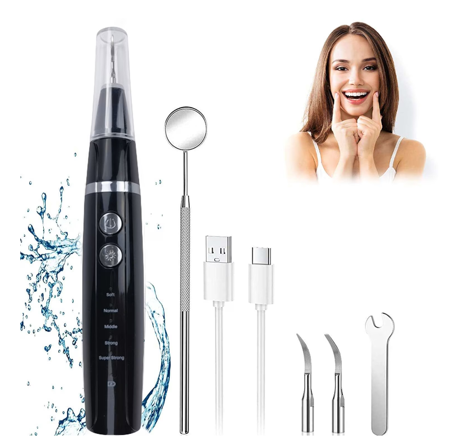 Aparat ultrasonic pentru curățarea dinților, îndepărtare placă și tartru, 5 moduri de intensitate, reîncărcabil USB, cleaner dentar inteligent - imagine 2