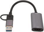 Placă de captură video Z29B HDMI 4K la USB / Type-C, adaptor capture card pentru PS5, Xbox, Switch, DVD și streaming