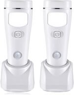 Set 2 lămpi LED cu priză și senzor de mișcare, lumină de veghe cu senzor crepuscular, lanternă 4-în-1 detașabilă, reîncărcabilă pentru pene de curent – Hiboom