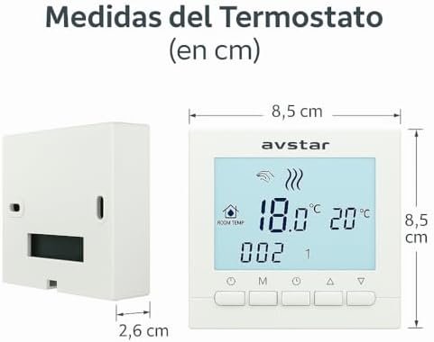 Termostat programabil AVStar pentru centrală pe gaz, display LCD iluminat, alimentare pe baterii - imagine 6