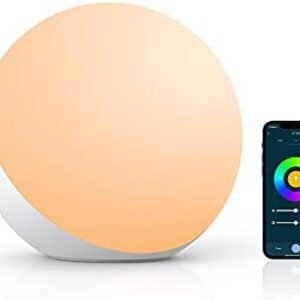 Lampă de masă inteligentă LED RGB, reglabilă, control prin aplicație și voce, compatibilă Alexa – Hifree