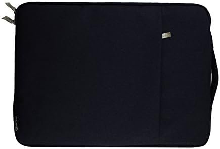 Husă laptop premium 11.6–13.3” Emartbuy, negru, material textil cu mâner retractabil și buzunar cu fermoar