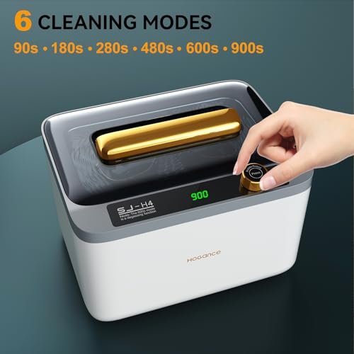 Aparat de curățare cu ultrasunete Hogance 900 ml 75W, 6 moduri timp + Degas, pentru bijuterii, ochelari, ceasuri și aparate dentare - imagine 3