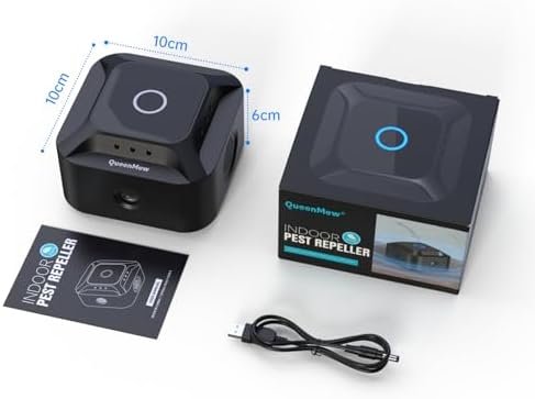 Aparat cu ultrasunete anti-șoareci și șobolani 360°, frecvență reglabilă, cu lumină LED stroboscopică, repelent rozătoare pentru priză – interior - imagine 9