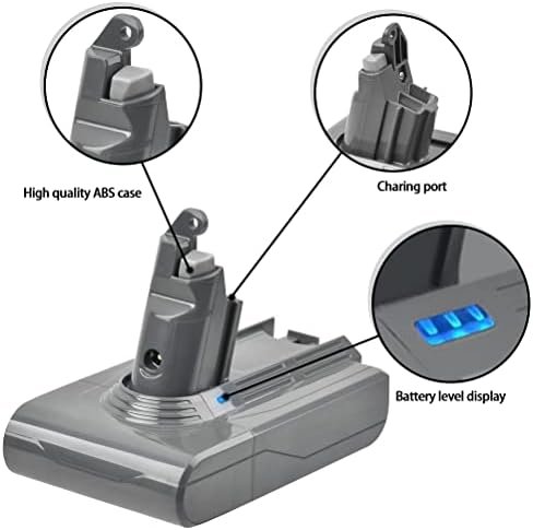 Baterie de schimb 4000mAh 21.6V pentru Dyson V6, acumulator Li-Ion compatibil cu Dyson V6/DC58/DC59/DC61/DC62/DC74 + 2 filtre gratuite - imagine 5