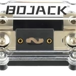 Suport Siguranță ANL BOJACK 120A pentru Cablu 0/2/4 AWG, Inline Fuse Holder Auto cu Capac Transparent pentru Mașină, Barcă și Rulotă