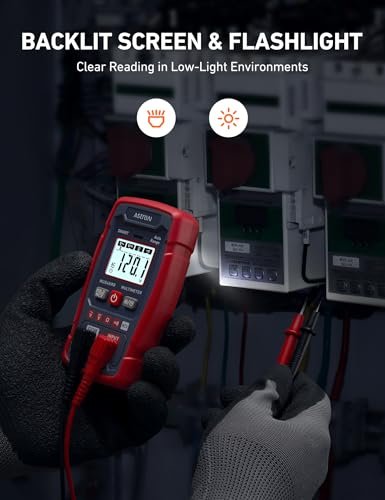 Multimetru digital AstroAI MUS4KRD 4000 Counts cu Auto Range, NCV și tester tensiune AC/DC pentru măsurare voltaj, rezistență și continuitate - imagine 5