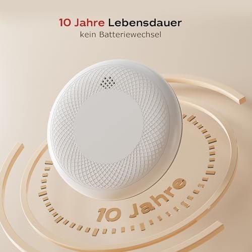 Detector inteligent de fum WiFi cu baterie 10 ani, notificări prin aplicație, funcție self-test și buton mute, compatibil Tuya & Smart Life, set 2 bucăți – Safeliveo - imagine 2