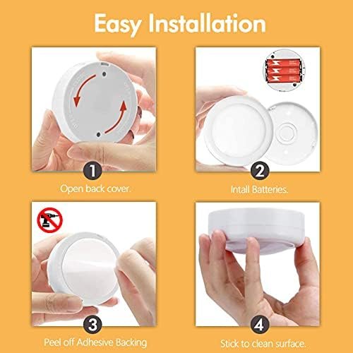Set 3 spoturi LED RGB HiDure pentru dulap și mobilier, lumini tip Puck Light cu atingere (Tap Light), iluminare multicoloră pentru cabinet, dressing și closet – Crem - imagine 5