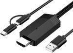 Cablu MiraScreen LD24 USB la HDMI pentru Android 2m, adaptor 1080P Android la TV, convertor Digital AV pentru telefon și tabletă