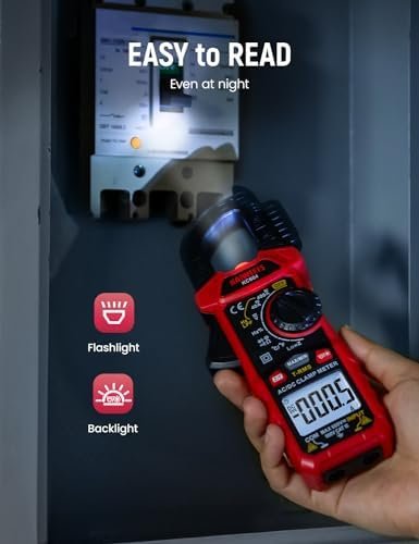 Clește Ampermetric Digital KAIWEETS KC604 AC/DC, True RMS 400A, Multimetru cu Temperatură, NCV, LowZ, LPF, Lanternă și Ecran Iluminat - imagine 7