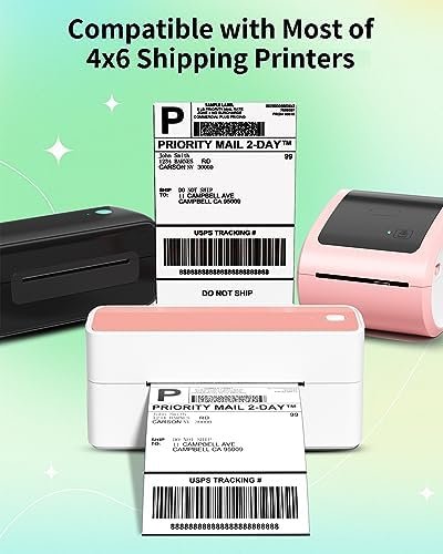 Etichete rotunde albe 2”(50mm) pe rol, 400 bucăți, pentru imprimantă termică 4×6 – autocolante termice premium pentru logo, etichete personalizate și small business - imagine 2