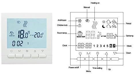 Termostat programabil AVStar pentru centrală pe gaz, display LCD iluminat, alimentare pe baterii - imagine 8
