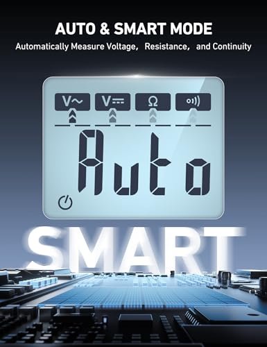 Multimetru digital AstroAI MUS4KRD 4000 Counts cu Auto Range, NCV și tester tensiune AC/DC pentru măsurare voltaj, rezistență și continuitate - imagine 3