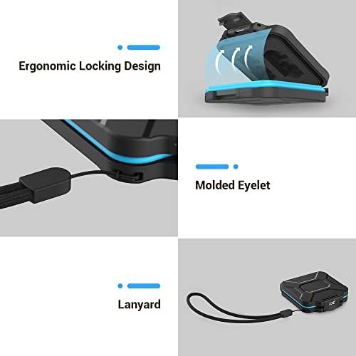Cutie portabilă JJC pentru carduri de memorie, 12 sloturi – 4× CFexpress Type A + 8× MicroSD, rezistentă la apă și șocuri - imagine 3