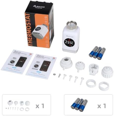 Termostat Inteligent pentru Calorifer SALCAR TRV801W WiFi, Smart Radiator Thermostat cu LCD, Compatibil Alexa & Google Home, Tuya, Fără Hub - imagine 8