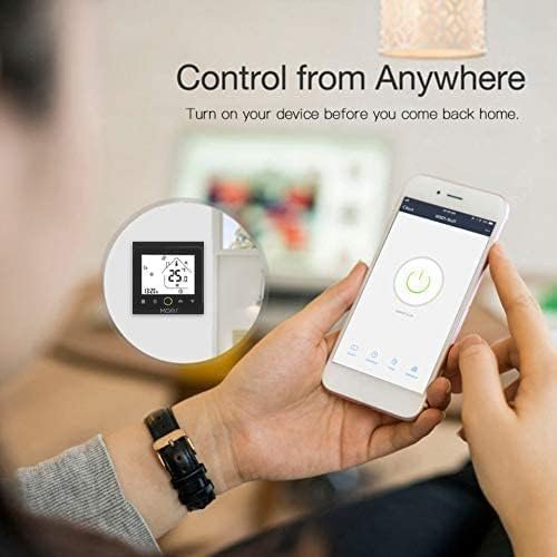 Termostat inteligent WiFi MOES pentru încălzire pe apă/gaz, control prin aplicație Tuya Smart Life, programabil, compatibil Alexa & Google Home - imagine 6