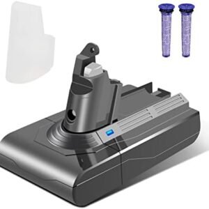 Baterie de schimb 4000mAh 21.6V pentru Dyson V6, acumulator Li-Ion compatibil cu Dyson V6/DC58/DC59/DC61/DC62/DC74 + 2 filtre gratuite