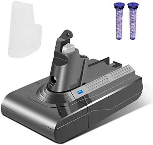 Baterie de schimb 4000mAh 21.6V pentru Dyson V6, acumulator Li-Ion compatibil cu Dyson V6/DC58/DC59/DC61/DC62/DC74 + 2 filtre gratuite