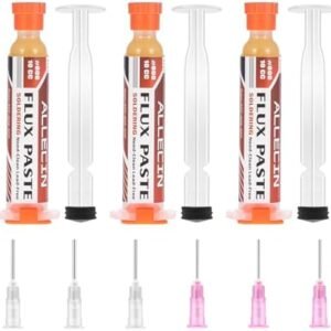 Set 3x Flux de lipire ALLECIN AEC-808 10ml fără plumb pentru electronică, PCB, SMD și reparații DIY cu aplicator tip seringă