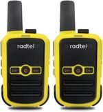 Set 2 walkie-talkie Radtel RT12 reîncărcabile USB, stații radio FRS cu rază lungă, 16 canale, funcție VOX handsfree, pentru camping și drumeții