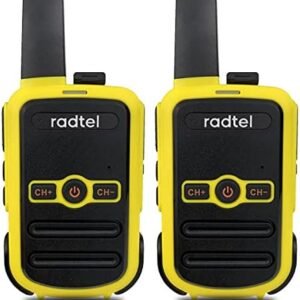 Set 2 walkie-talkie Radtel RT12 reîncărcabile USB, stații radio FRS cu rază lungă, 16 canale, funcție VOX handsfree, pentru camping și drumeții