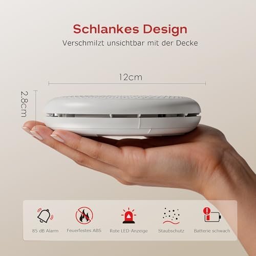 Detector inteligent de fum WiFi cu baterie 10 ani, notificări prin aplicație, funcție self-test și buton mute, compatibil Tuya & Smart Life, set 2 bucăți – Safeliveo - imagine 8