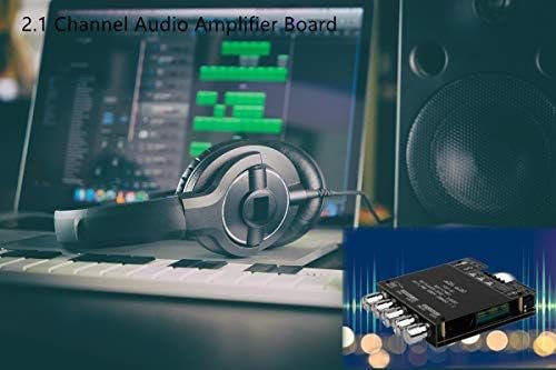 Amplificator Audio Bluetooth ZK-TB21 2.1CH 200W, 50W×2 + 100W Subwoofer, Bluetooth 5.0 & AUX, Control Bass/Treble pentru Boxe DIY - imagine 4