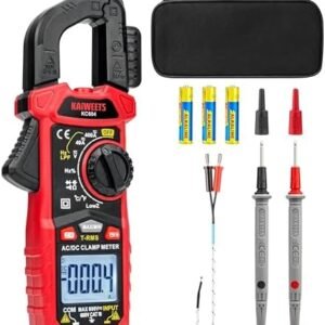 Clește Ampermetric Digital KAIWEETS KC604 AC/DC, True RMS 400A, Multimetru cu Temperatură, NCV, LowZ, LPF, Lanternă și Ecran Iluminat