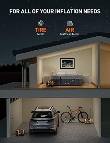 Compresor Auto Multifuncțional AstroAI 12V/220V, Pompa Aer Digitală 150 PSI cu Oprire Automată, LED și Funcție Umflare/Dezumflare pentru Mașină, Bicicletă și Saltele Gonflabile - imagine 5