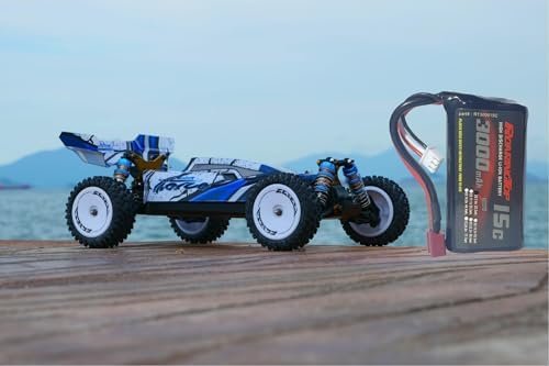 Baterie RC RoaringTop 7.4V 2S Li-ion 3000mAh cu T-Plug, acumulator reîncărcabil pentru mașini RC + 2 încărcătoare USB - imagine 5