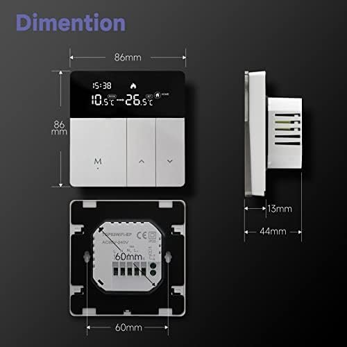 Termostat inteligent WiFi Beok pentru centrală pe gaz, programabil, compatibil Smart Life / Alexa / Google Home - imagine 6
