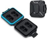 Cutie portabilă JJC pentru carduri de memorie, 12 sloturi – 4× CFexpress Type A + 8× MicroSD, rezistentă la apă și șocuri