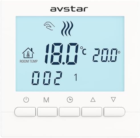 Termostat programabil AVStar pentru centrală pe gaz, display LCD iluminat, alimentare pe baterii - imagine 4